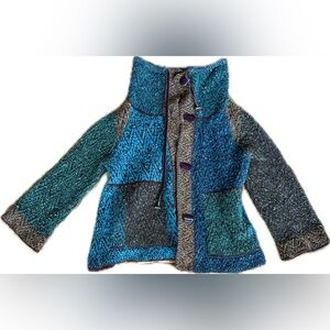 Women's vintage Multicolor Knit Jacket